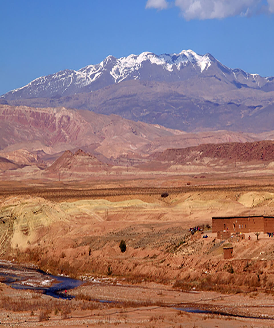 Blick von Ouarzazate zum Hohen Atlas