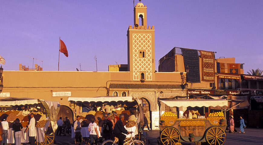 auf dem Djemaa el Fna in Marrakech
