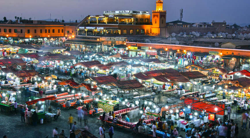 Platz Djemaa-el-Fna in Marrakech